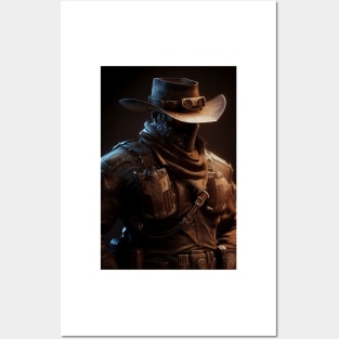 Steampunk Cowboy SWAT Operator Posters and Art